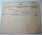 Nov. 8, 1911 Hunting Co., Watertown Invoice Sent to Company in Castorland, N.Y.