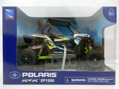 NEWRAY 1:18 *YAMAHA RZR XP1000* BLACK & WHITE w/Green & Blue Graphic *NIB* - Image 1 of 2