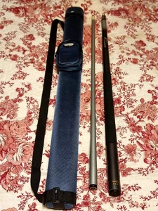 Halex Titanium Pool Cue Stick 20 oz 58 in Length Grey / Silver w/ Carrying Case - Picture 1 of 24