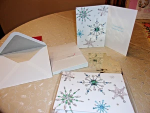 Glitzerkarten Set der Marke Papyrus Schneeflocke in Box - Bild 1 von 12