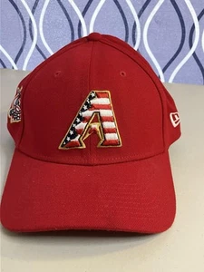 Arizona Diamondbacks New Era 39thirty American Flag Baseball Hat Red - Picture 1 of 12