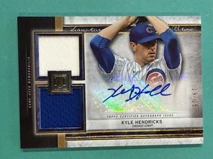 2020 TOPPS MUSEUM COLLECTION KYLE HENDRICKS DUAL GAME USED RELIC AUTO /25 CUBS - Picture 1 of 2