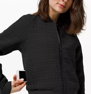 Lululemon NEGRO Serene Travels Bomber Chaqueta Reversible Repelente al Agua 10 EC - Imagen 1 de 9