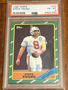 Steve Young RC 1986 Topps #374 - PSA 6 EX-MT - Imagen 1 de 2