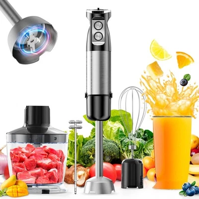 1200W Immersion Hand Stick Blender 5-in-1 Set with Whisk Frother Chopper Beaker - image 1 of 4