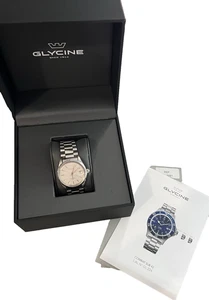 Glycine Classic Automatic Men’s Watch Stainless 813-513 Original Box Waterproof - Picture 1 of 13