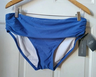 TOMMY HILFIGER WOMEN'S RUCHED SIDES FOLDOVER SWIM BOTTOM, SIZE XL - Image 1 of 3
