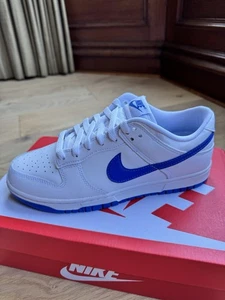 Nike Dunk Low Retro White Hyper Royal - Picture 1 of 5