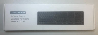 SEENDA 7-Color Backlit Wireless Keyboard Model ISJ-ZXKB01 NEW - Keyboard Only - Image 1 of 3