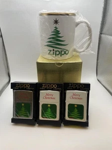 Juego de 3 tazas de Navidad distribuidas por empleados Zippo Christmas Tree totalmente nuevas - Imagen 1 de 12