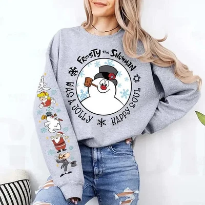Sudadera Frosty el Muñeco de Nieve Navidad Alegre Cuello Redondo Camiseta Todas las Tallas S-4XL Foto 1 de 4
