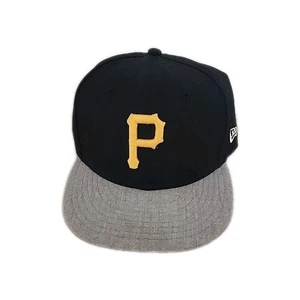 Pittsburgh Pirates Black Gray, Red Underbrim. New Era 5950 Hat size 7 - Picture 1 of 10