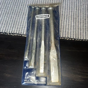 Vintage Craftsman 4pc All Steel Wood Chisel Set 3680 Made in USA - Picture 1 of 7