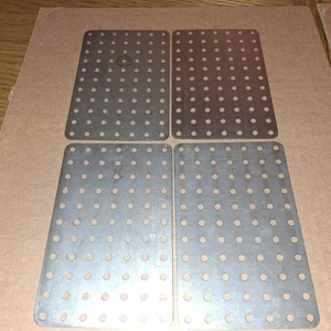4 X #52A*PLACA PLANA ESTAMPADA DE 5,5" DE NÍQUEL DE EXCELENTE CALIDAD*SIMPLE/DOBLE"MECCANO" - Imagen 1 de 1