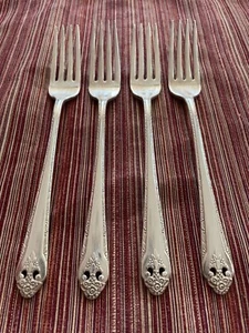 4 Holmes & Edwards LOVELY LADY Tafelgabeln International versilbert 7-5/8 Zoll - Bild 1 von 6