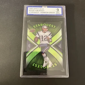 2008 UD Starquest #SQ29 TOM BRADY ISA 9 Rainbow Green Parallel NE Patriots - Picture 1 of 3