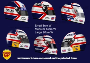 Pegatinas de casco Nigel Mansell Williams Ferrari F1 Indy - Scuderia GP - Imagen 1 de 10