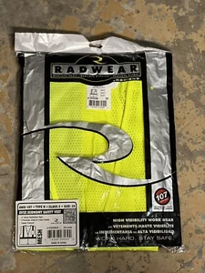 Chaleco de seguridad Radwear Ansi 107 tipo R clase 2 talla 2x SV2Z económico alta visibilidad - Imagen 1 de 2