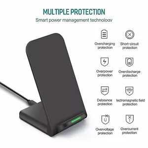 15W Wireless Charger Fast Charging Stand Dock For iPhone 12 13 14 15 16 Pro Max - Picture 1 of 13