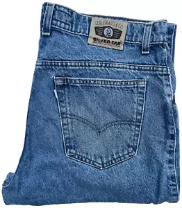1990 LEVIS SILVER TAB RELAXED FIT SKATER BLUE JEANS 38 x 28 38x28 VINTAGE - Picture 1 of 9
