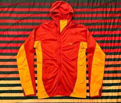 EXC! Outdoor Research Centrifuge Jacket Mens S Hoodie Softshell Orange V031 - Image 1 of 4