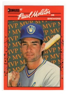 Scheda errore Donruss Paul Molitor MVP BC-15 1990 - Foto 1 di 2