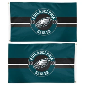 PHILADELPHIA EAGLES APPLIQUE EMBROIDERED 3'X5' 2 SIDED FLAG NEW WINCRAFT 🦅 - Picture 1 of 3