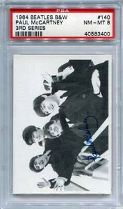 1964 Topps The Beatles Black and White 140 Paul McCartney 3rd Series PSA 8 NM-MT - Picture 1 of 1