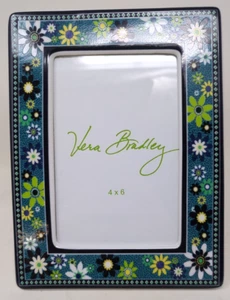 Vera Bradley Frame 4x6 Opening Green/Blue/Black - Excellent - Picture 1 of 7