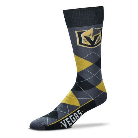 Vegas Golden Knights Argyle Unisex Crew Cut Socks - One Size Fits Most FREE SHIP Cover