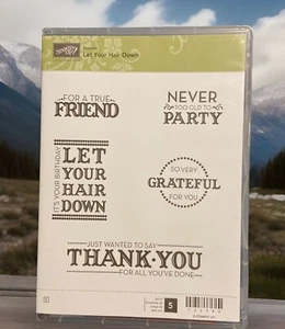 Stampin Up "LET YOUR HAIR DOWN" 133940 Juego de 5 sellos de goma, celebración. - Imagen 1 de 4