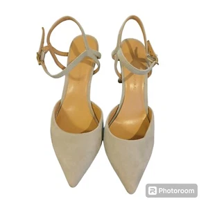 Banana Republic Women's Madison Sling Back Light Green Suede Pump Size 6.5 - Picture 1 of 9