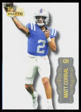 2022 Wild Card Matte Matt Corral #MB-89  Football  Ole Miss Rebels