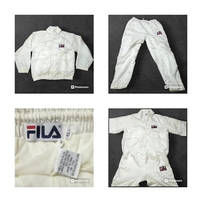De Colección Fila Chándal Para Hombres XL HIP HOP AÑOS 90-Y2K Nylon Convertible Traje de Salto Cremallera Foto 1 de 4