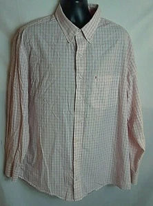 Izod Mens Shirt 2XL Multicolor Check Long Sleeve Button Down Pocket Logo - Picture 1 of 7