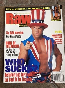 WWE RAW Magazine October 2002 KURT ANGLE + POSTER w/ Catalog Eric Bischoff Uncut - Picture 1 of 13