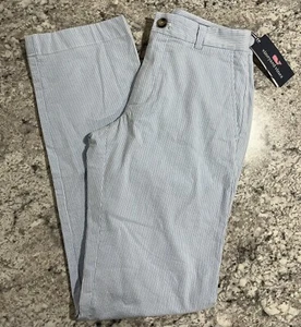 NWT Vineyard Vines Breaker Pants Mens 28x32 Blue White Striped Chino Preppy - Picture 1 of 8