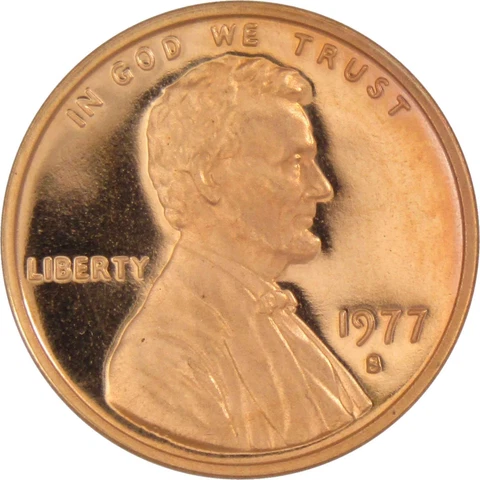 1977 S Lincoln Memorial Cent Choice Proof Penny 1c Coin Collectible Cover