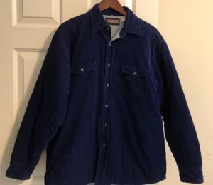 WINDBREAKER Steppfutter Jacke Navy Herren Größe L Langarm geknöpft  - Bild 1 von 6