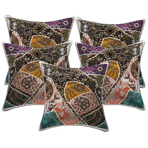 Art Decor Handarbeit Bodenkissen Perlen Bohemian Hippie Zigeunerkissen Meditation - Bild 1 von 6