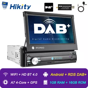 7" 1 DIN DAB+ Autoradio Android 13 Touchscreen DAB+ GPS Navi WiFi Bluetooth USB - Bild 1 von 18