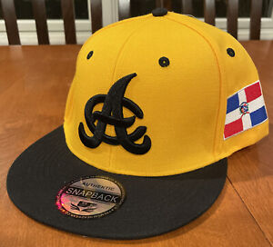 Aguilas Cibaeñas SnapBack Yellow Hat Cap Gorra Dominican Republic DR Flag Logo
