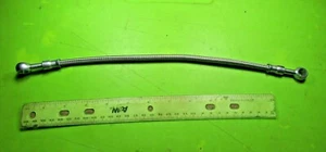 Braided Stainless Steel Brake Line 10 mm Banjo # 8 NOS 14 " end 2 end Russell - Picture 1 of 3