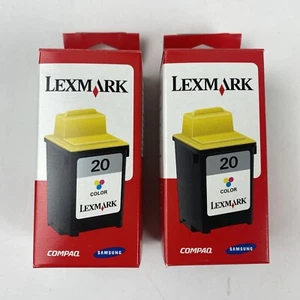 Lexmark Color 20 Ink Cartridge 2 Pack New Sealed 15M0120 - Picture 1 of 3