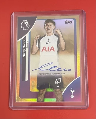 Mikey Moore Topps 19/50 Auto Card Topps Premier League 2025/26 Tottenham  - Image 1 of 2