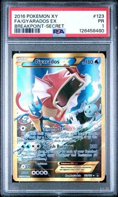 PSA 1 Pokemon Gyarados EX 123/122 BREAKpoint Secret Rare Full Art Holo - Image 1 of 4