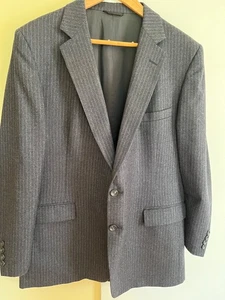 Aquascutum of London Mens Bespoke Charcoal Grey Wool Pinstripe Suit-EUC - Picture 1 of 24