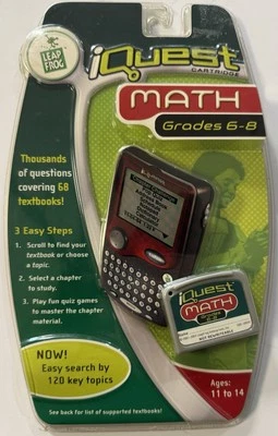 Leap Frog iQuest Math Cartridges for Grades 6-8 Ages 11-14 NEW - Image 1 of 2