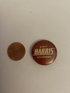 Elect Harris Governor Political Pin Back Button P31 - Picture 1 of 3