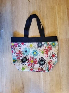 Thirty One Canvas Tote Shopping Beach Bag Flowers 18 x 14x8 XL SEE DESCRIPTION - Picture 1 of 17